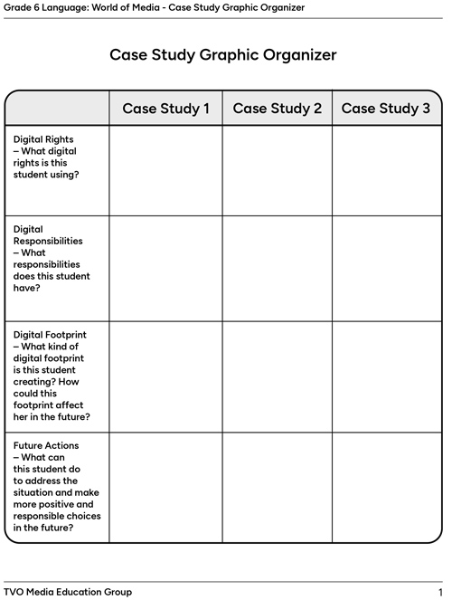 Case Study Graphic Organizer
