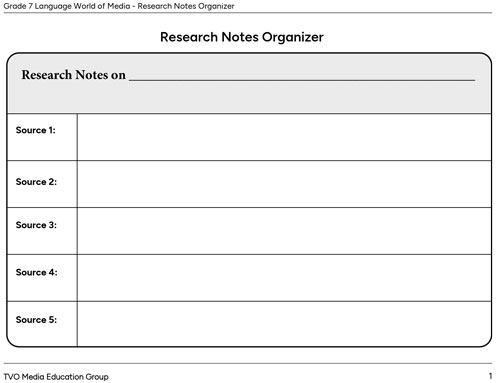 Research Notes Organizer