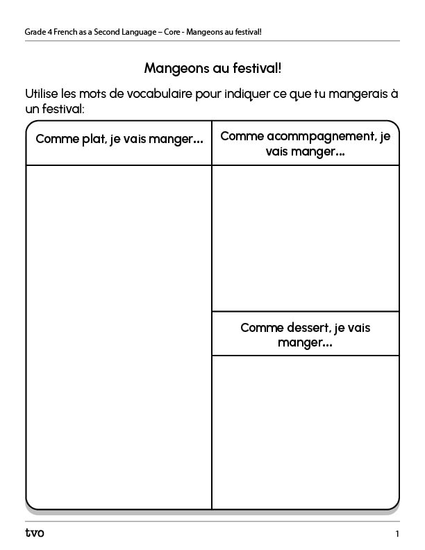 Mangeons au festival!