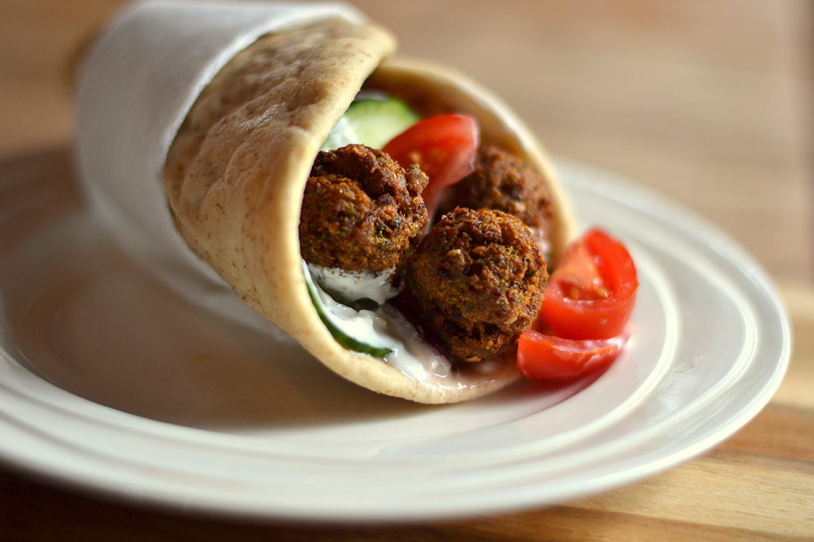 A falafel wrap.