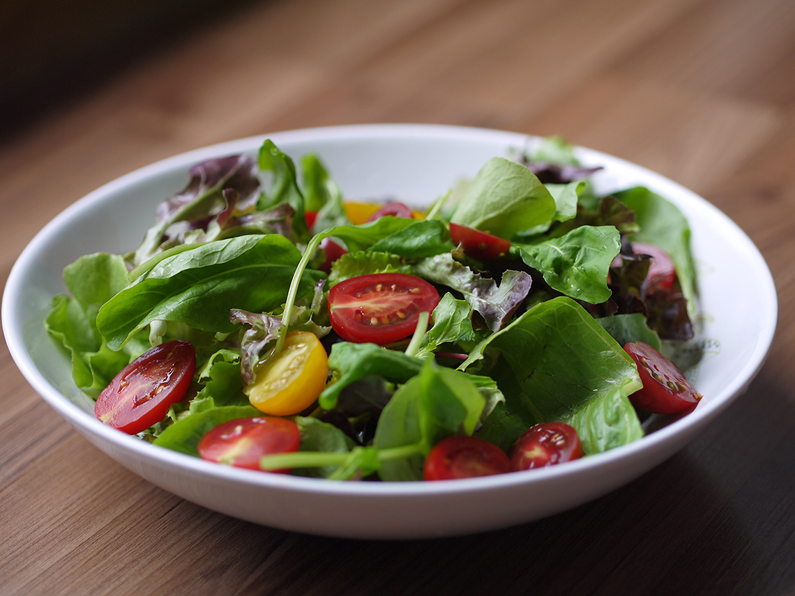 A plate of salad.