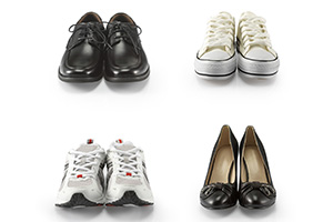 Four pairs of shoes.