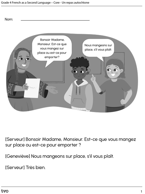 Un repas Autochtone