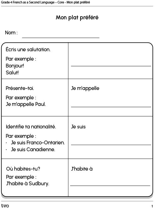 Mon plat préféré