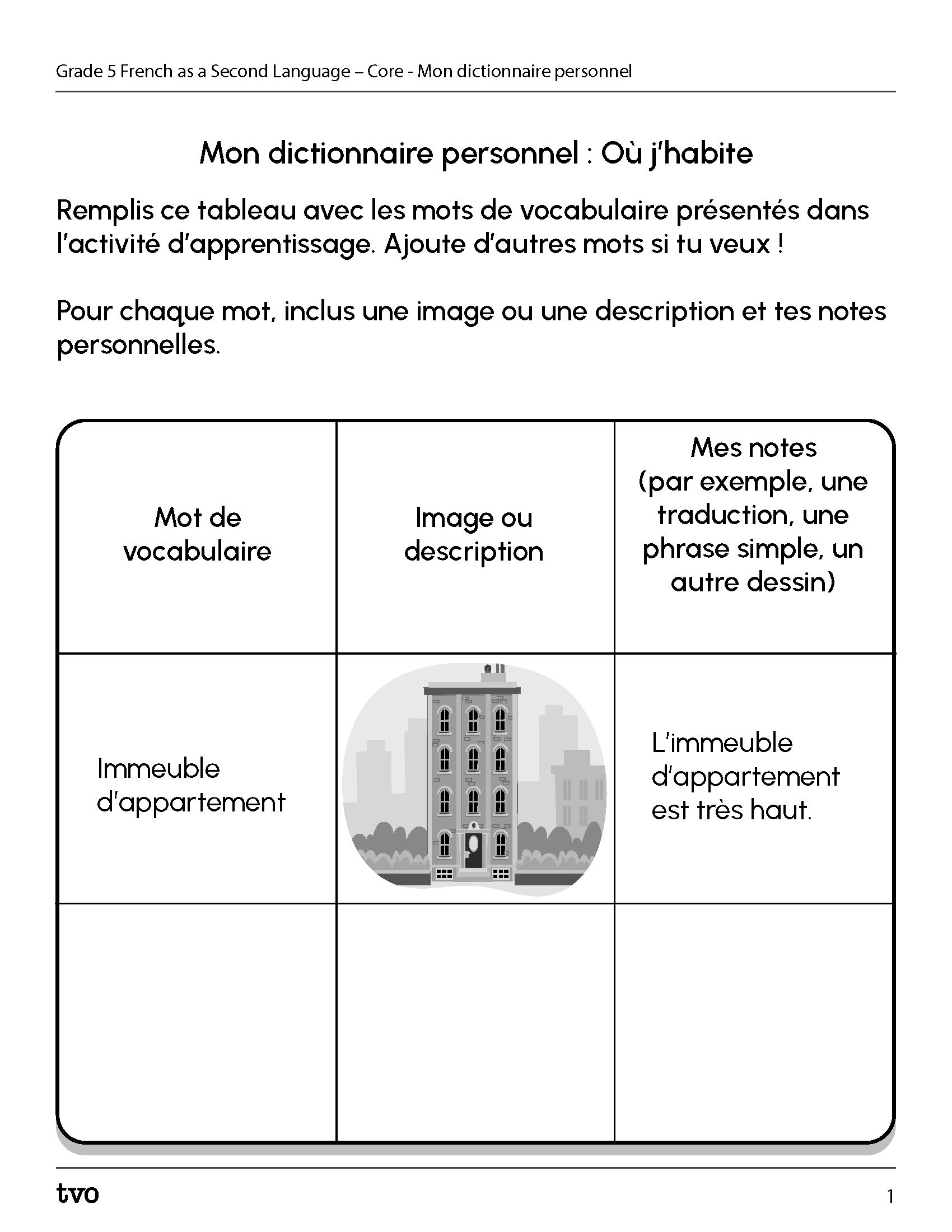 Mon dictionnaire personnel