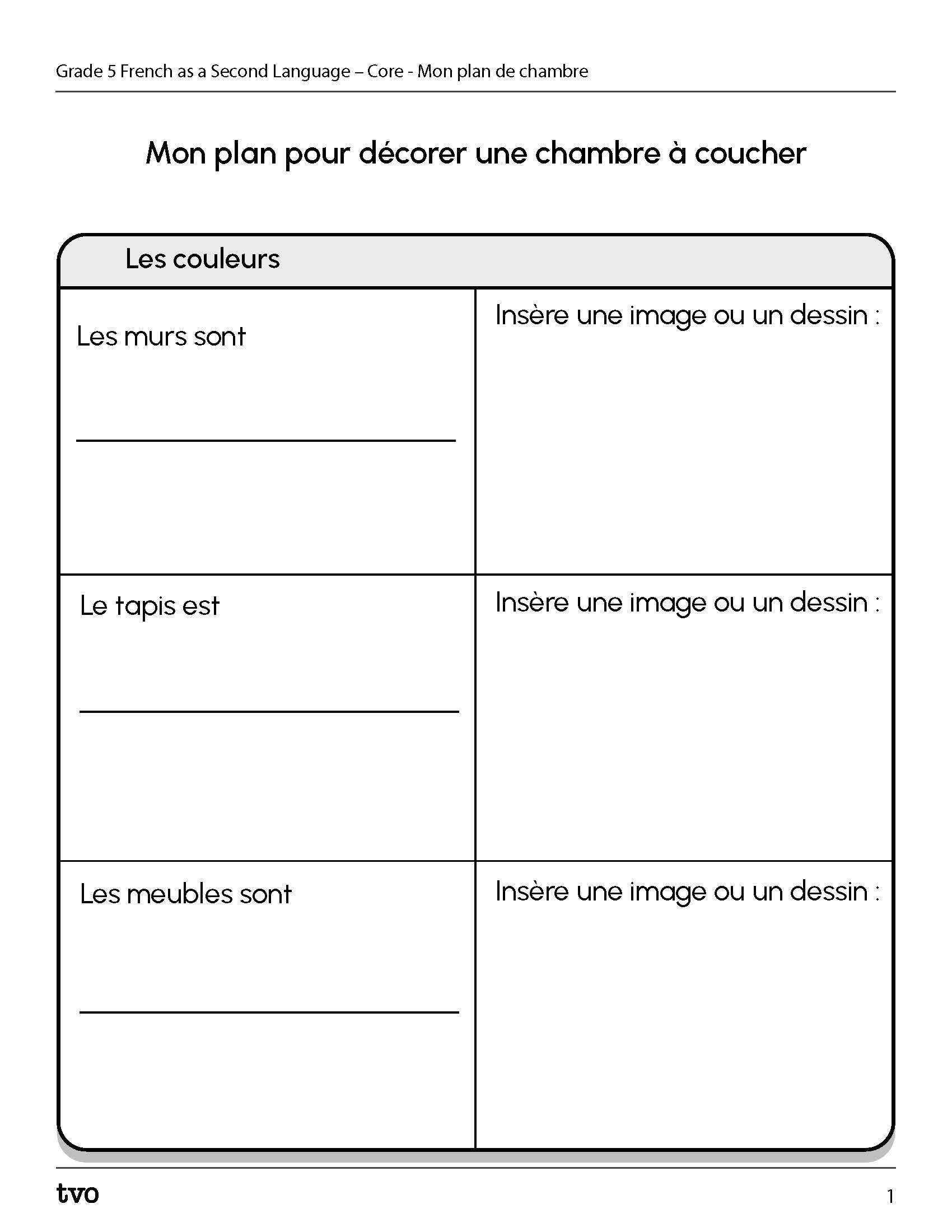 Mon plan de chambre