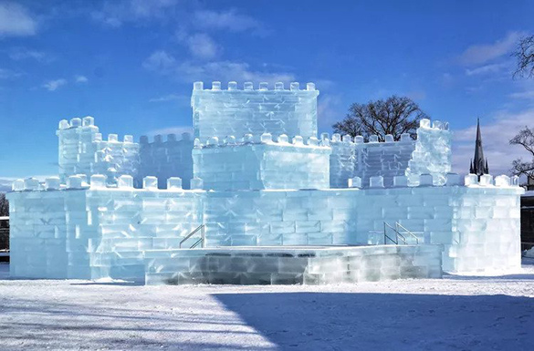 The ice castle at the Quebec winter carnival