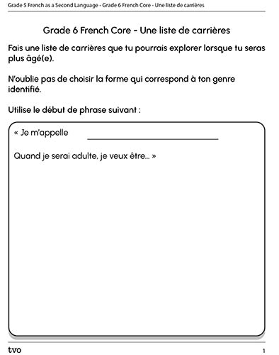 Une liste de carrières