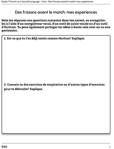 Des frissons avant le match: mes expériences
