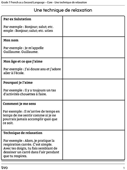 Une technique de relaxation