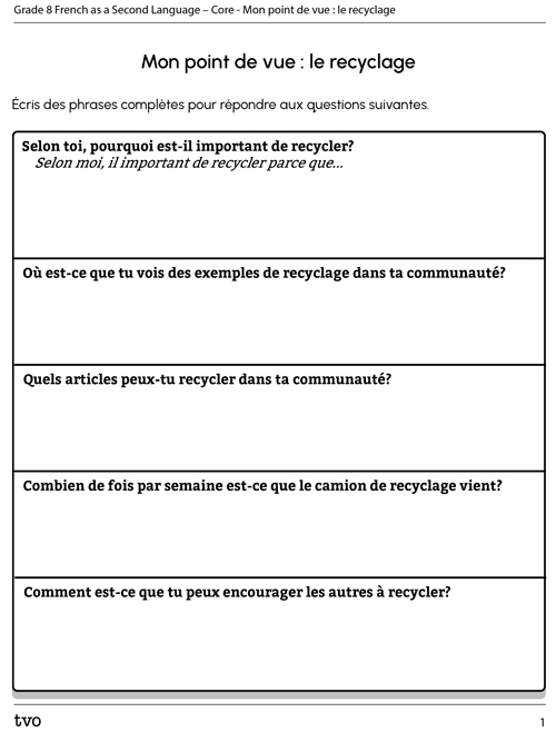 Mon étude du vocabulaire