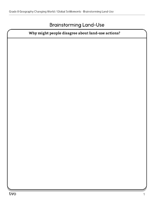 Brainstorming Land-Use