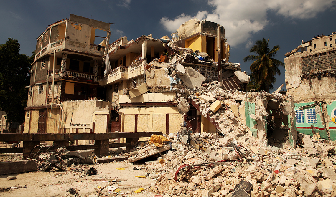 A building that was destroyed in the 2010 Haiti earthquake.