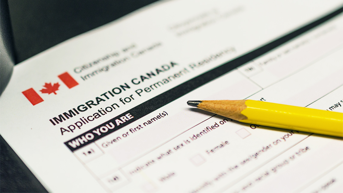 Canadian immigration application form