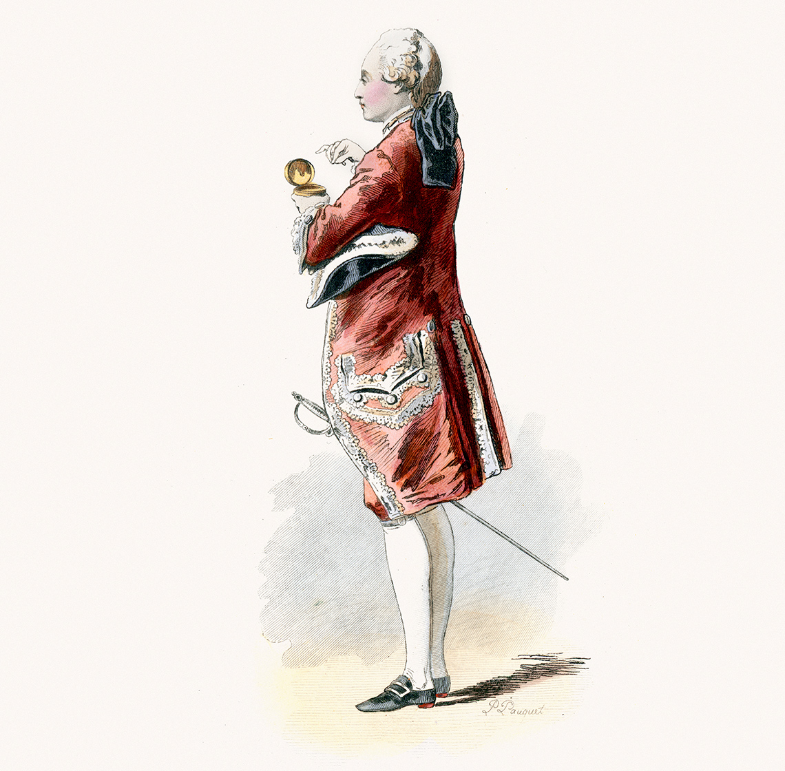 This is a hand drawn image of a seigneur.