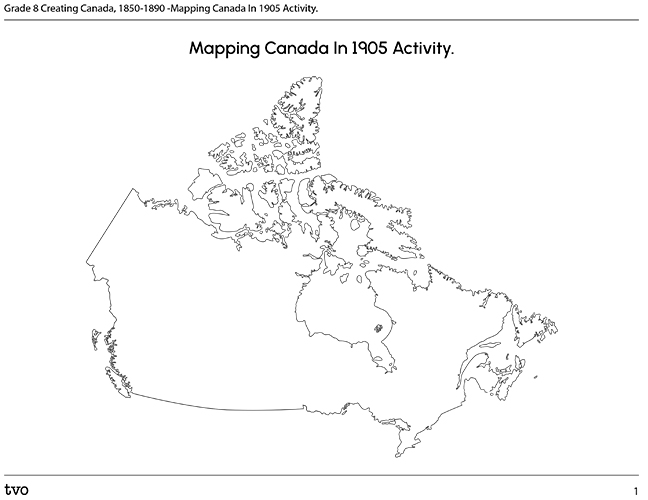 Mapping Canada In 1905 Activity