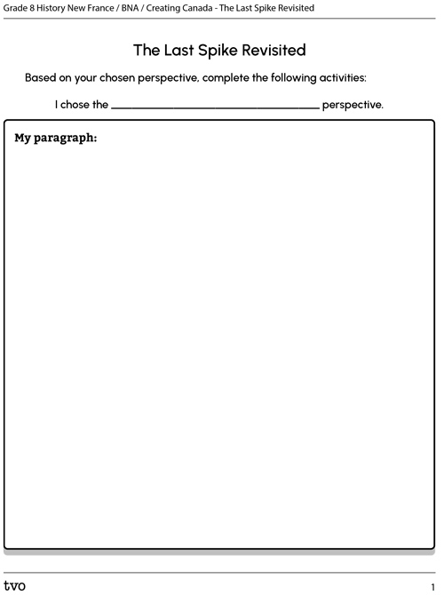 The Last Spike Revisited Activity