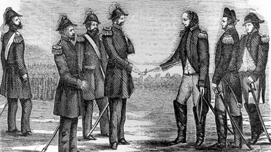 Illustration of The Surrender of Detroit