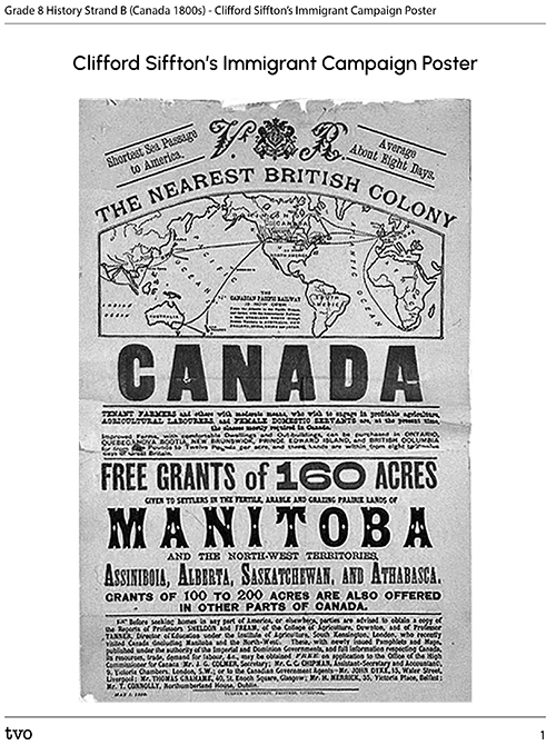 Clifford Siffton’s Immigrant Campaign Poster