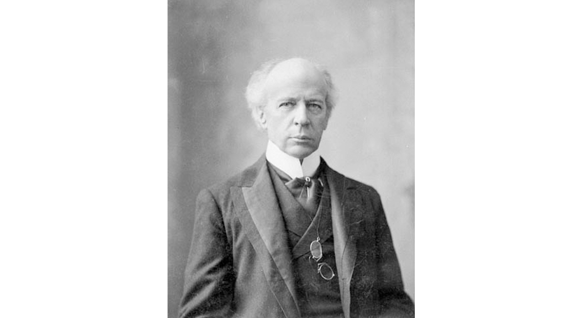 A portrait of Sir Wilfrid Laurier.