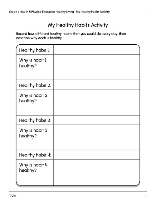 My Healthy Habits