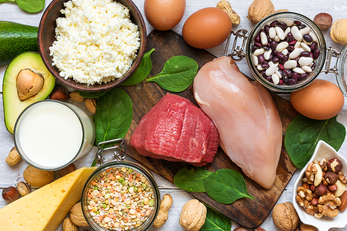 Image of a spread of sources of protein