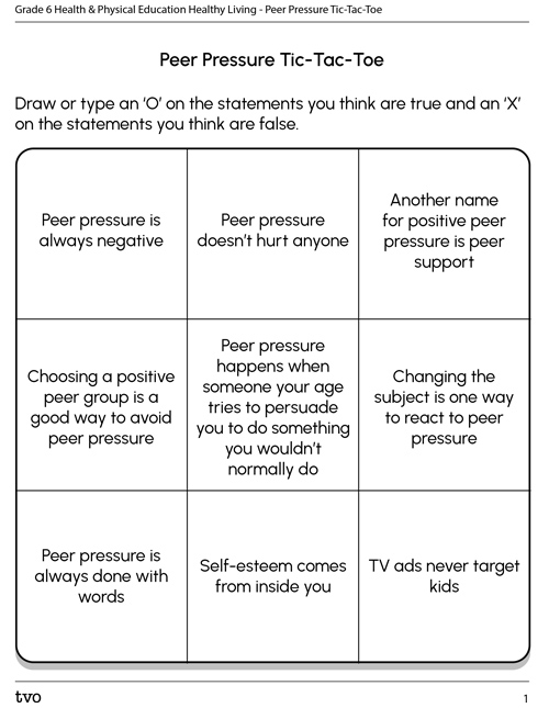 Peer Pressure Tic-Tac-Toe