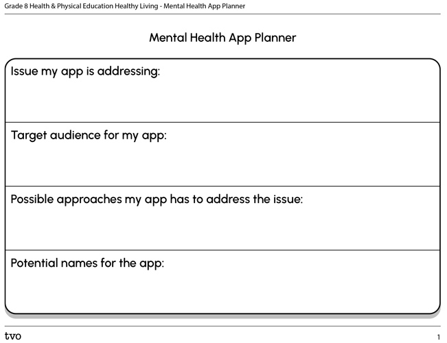 Mental Health App Planner