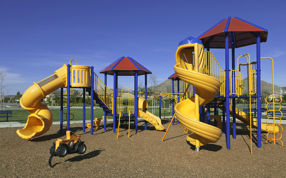 A playground structure.