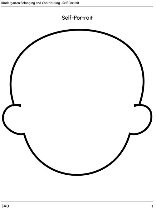 An outline of a person's head