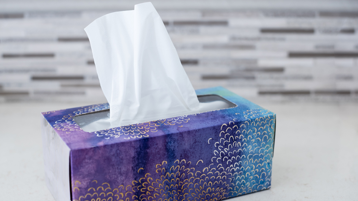 A tissue box.