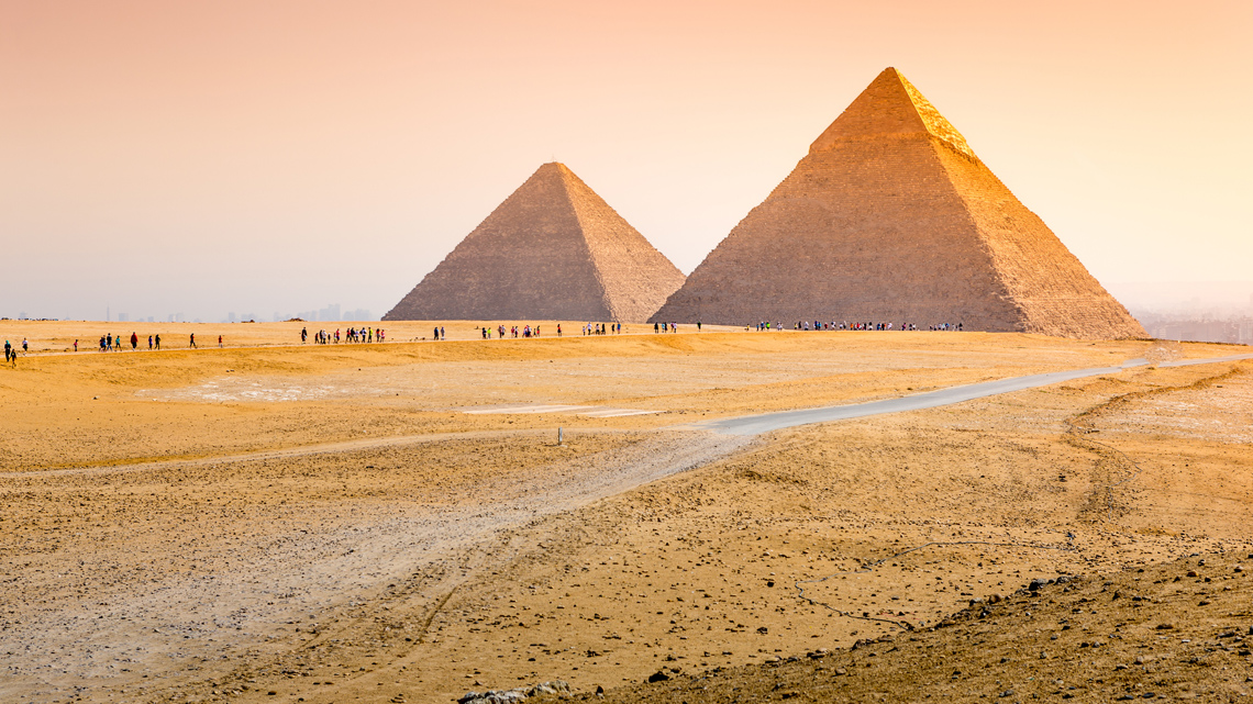 The Great Pyramids of Giza.
