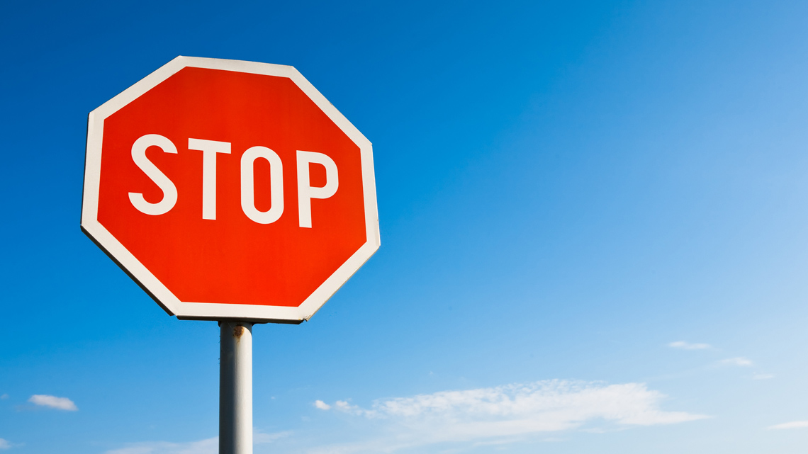 A stop sign.