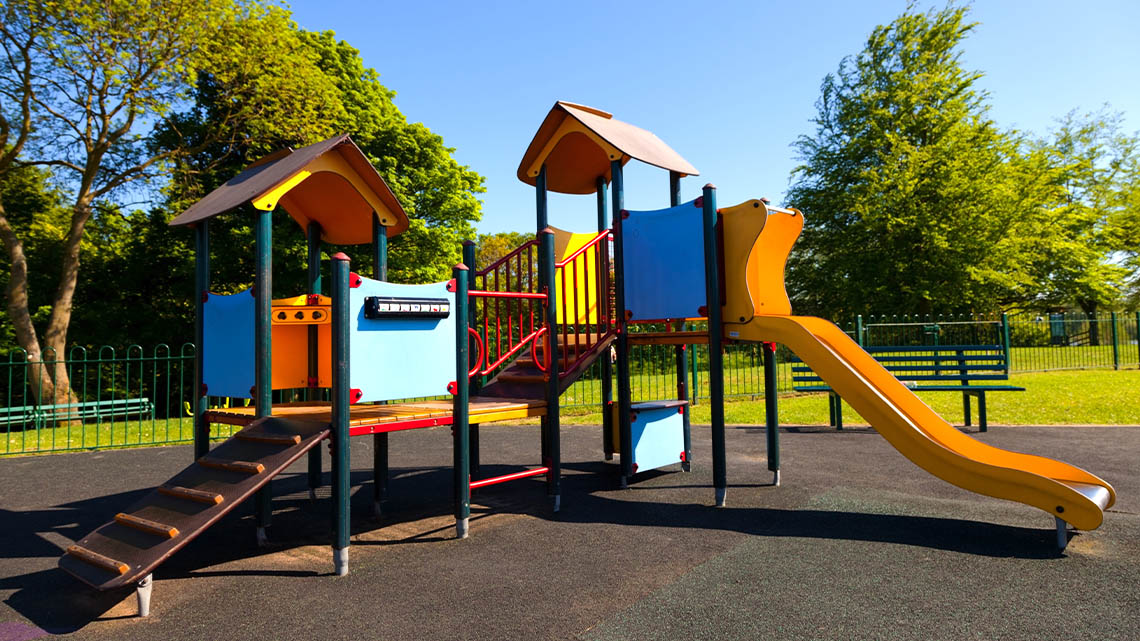 A playground structure.