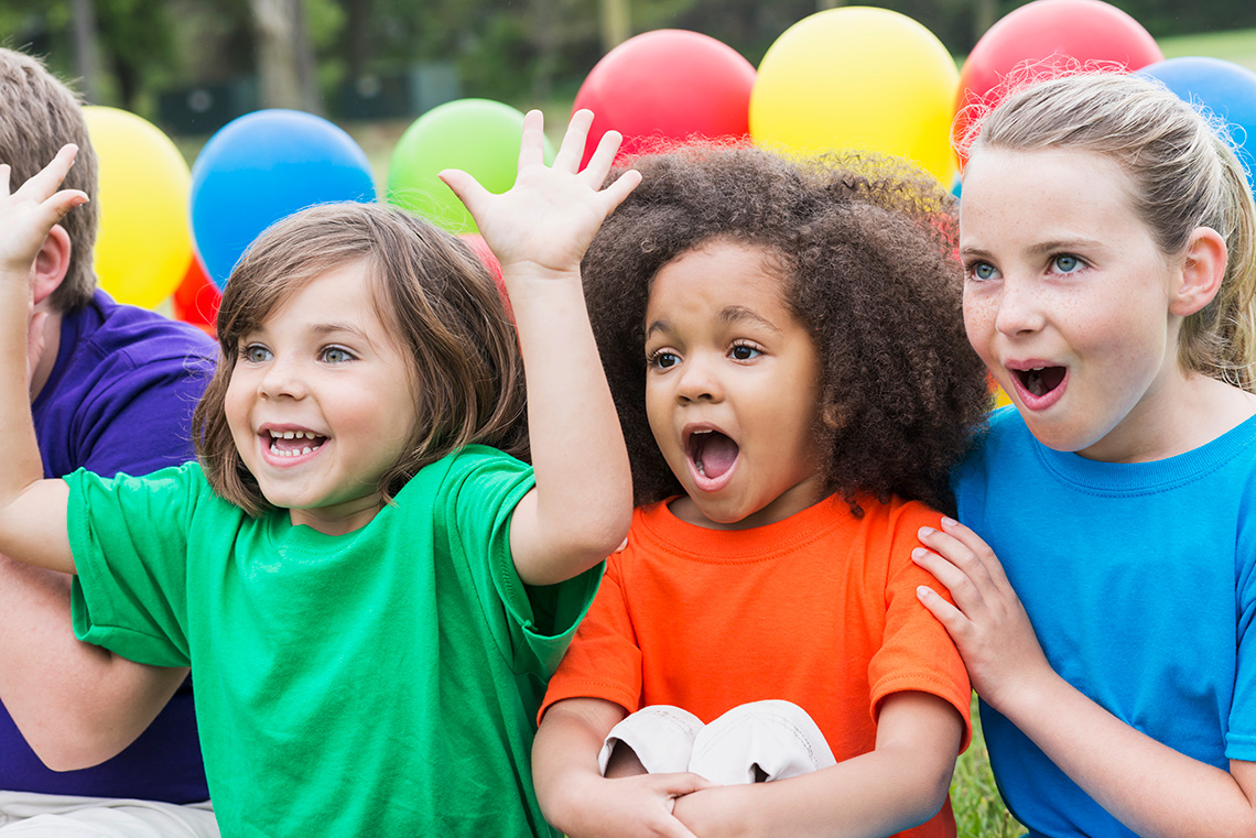 A group of learners with their mouths open in surprise.