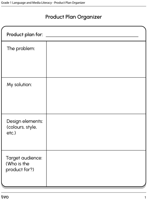 Product plan organizer