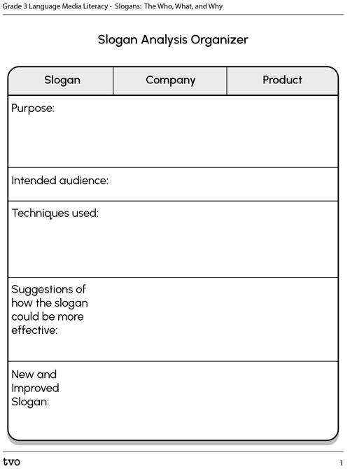 Slogan Analysis Organizer
