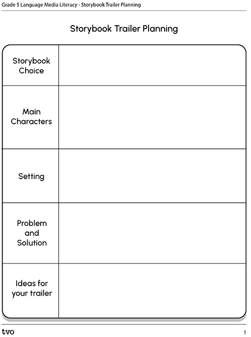 Storybook Trailer Planning