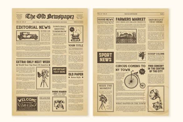 Picture of an old newspaper