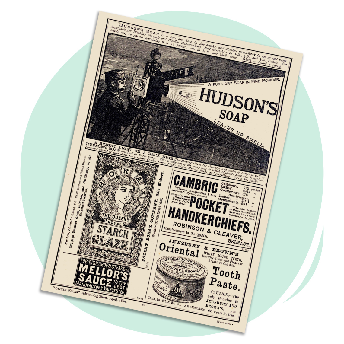 This image is of an old newspaper showing various advertisements.