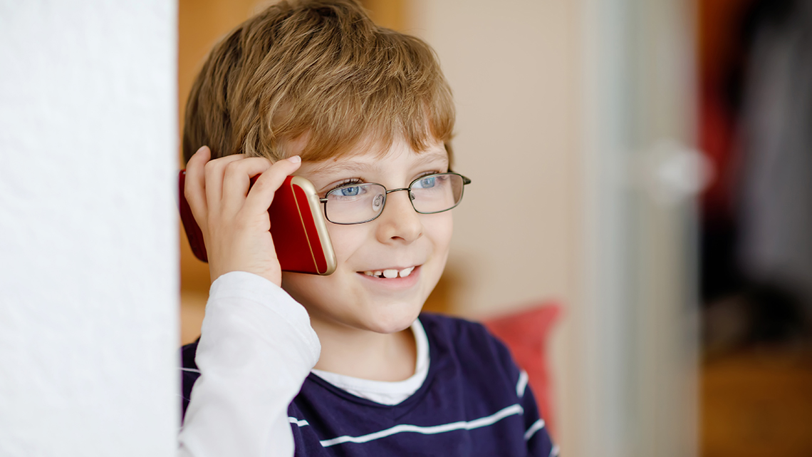 On the phone