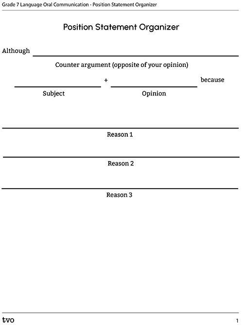 Position Statement Organizer