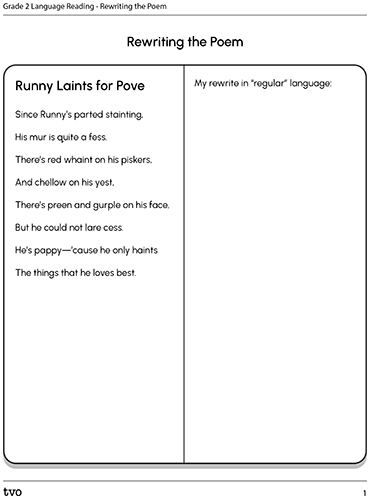 Rewriting the Poem