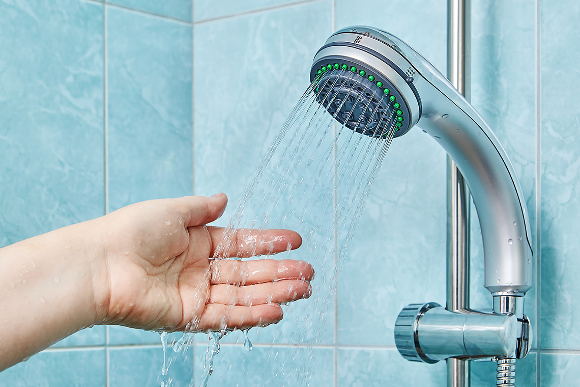 We use water to shower and bathe.