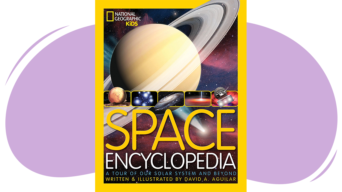 Front cover of National Geographic Kids. Space Encyclopedia: A Tour of Our Solar System and Beyond.