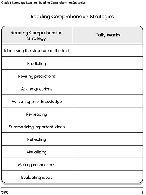Reading Comprehension Strategies