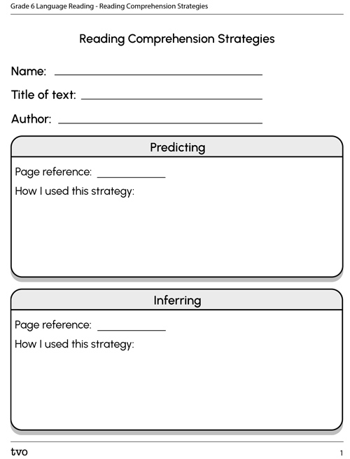 Reading Comprehension Strategies