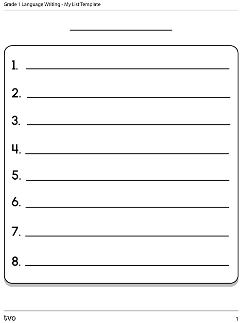 My List Template