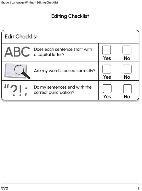 Editing Checklist