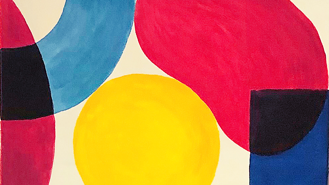 Abstract painting with different colours